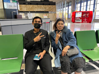 一時帰国します